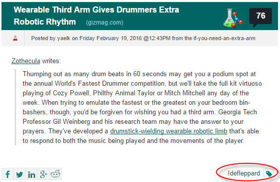 Robotic Drummer Arm