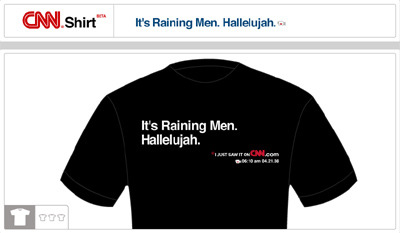 It's Raining Men. Hallelujah.